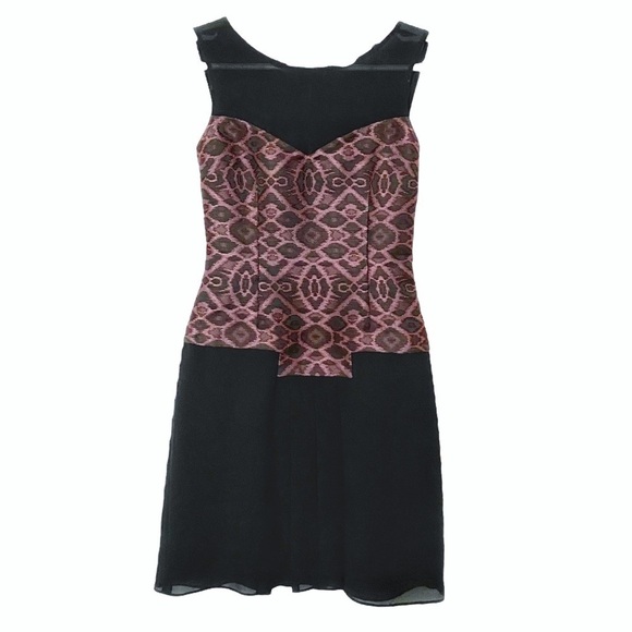 Mackage Dresses & Skirts - MACKAGE COLLECTION BLACK PURPLE JACQUARD PLEATED SLEEVELESS DRESS - 2
